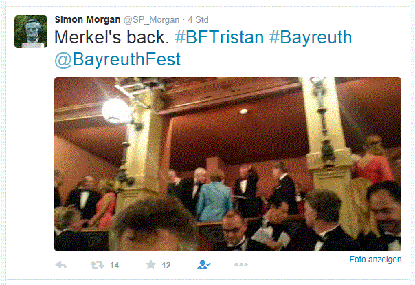 Bayreuther Festspiele Tristan und Isolde Merkel